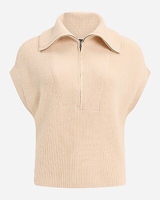 Collared Quarter Zip Sweater Vest