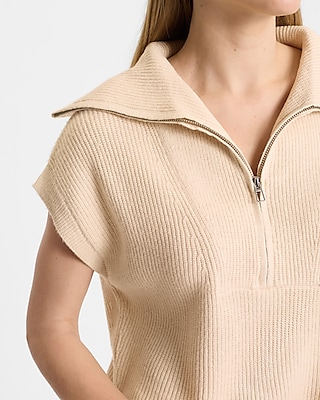 Collared Quarter Zip Sweater Vest