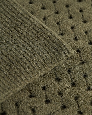 Open Stitch Crew Neck Sweater