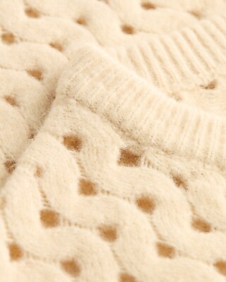 Open Stitch Crew Neck Sweater