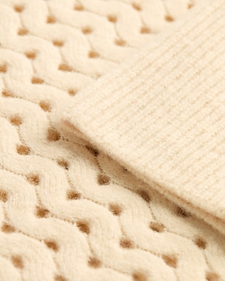 Open Stitch Crew Neck Sweater