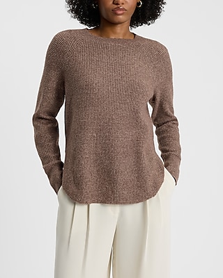 Crew Neck Rounded Hem Sweater