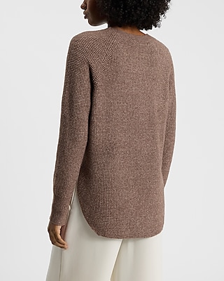 Crew Neck Rounded Hem Sweater