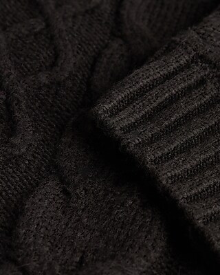 Cable Knit Turtleneck Oversized Sweater Vest | Express