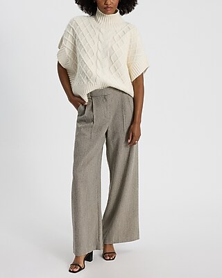 Cable Knit Turtleneck Oversized Sweater Vest - image 4