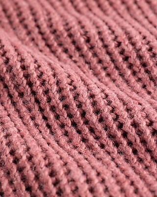 Easy Stitched Lace Up Mock Neck Sweater