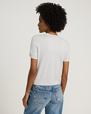 Airy Soft Skimming Short Sleeve Sweater