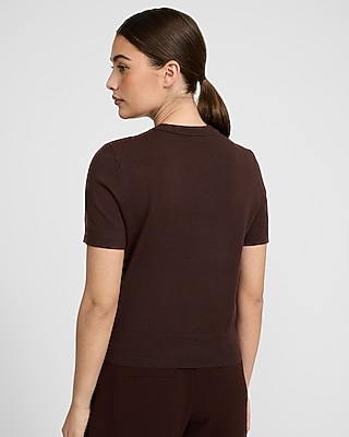 Airy Soft Skimming Short Sleeve Sweater