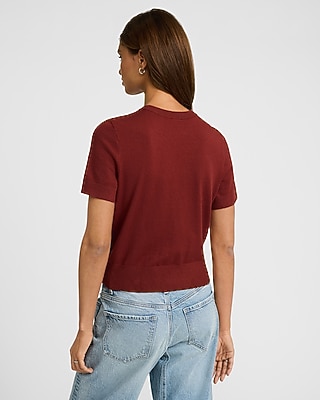 Airy Soft Skimming Short Sleeve Sweater