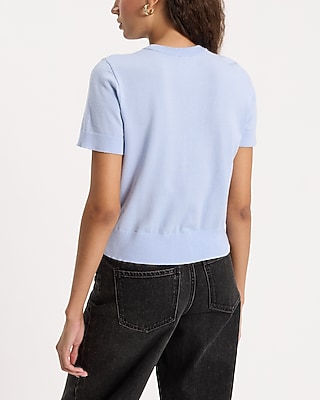 Skimming Short Sleeve Sweater Tee