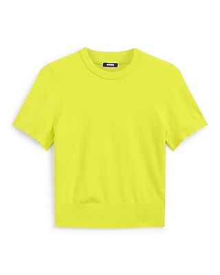 Airy Soft Skimming Short Sleeve Sweater