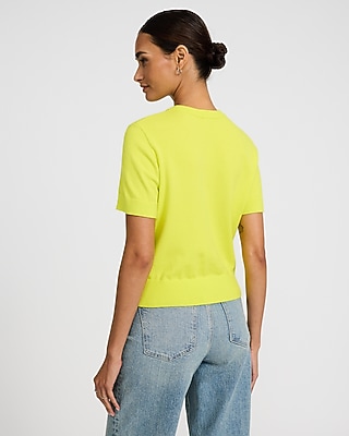 Airy Soft Skimming Short Sleeve Sweater