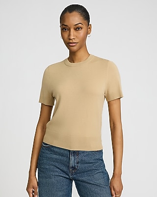 Airy Soft Skimming Short Sleeve Sweater