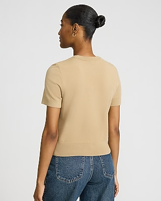 Airy Soft Skimming Short Sleeve Sweater