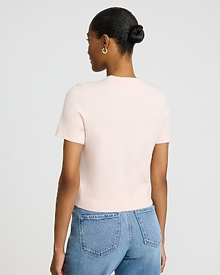 Airy Soft Skimming Short Sleeve Sweater