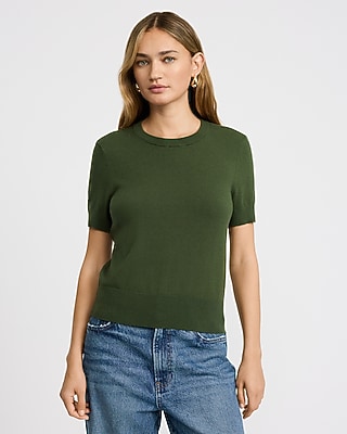 Airy Soft Skimming Short Sleeve Sweater