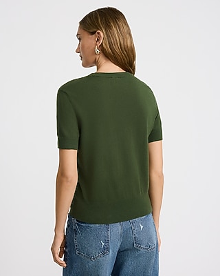 Airy Soft Skimming Short Sleeve Sweater