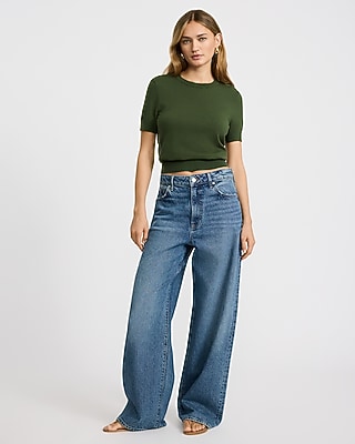 Airy Soft Skimming Short Sleeve Sweater
