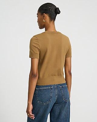 Skimming Short Sleeve Sweater Airy Soft