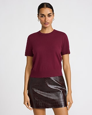 Skimming Short Sleeve Sweater Airy Soft