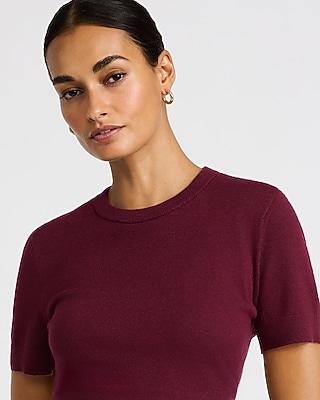 Skimming Short Sleeve Sweater Airy Soft