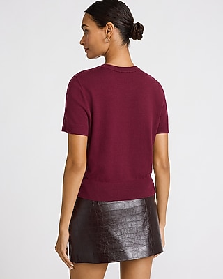 Skimming Short Sleeve Sweater Airy Soft