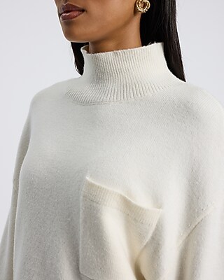Pocket Mock Neck Sweater | Express