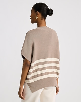 Striped Crew Neck Short Sleeve Boxy Sweater