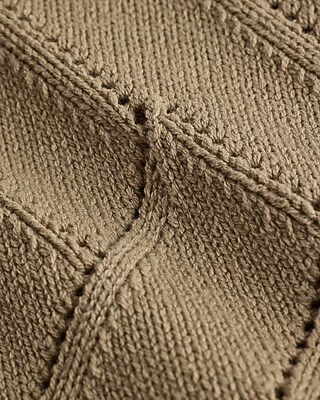 Open Knit Quarter Zip Cropped Sweater | Express