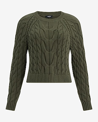 Cable Knit Crew Neck Sweater