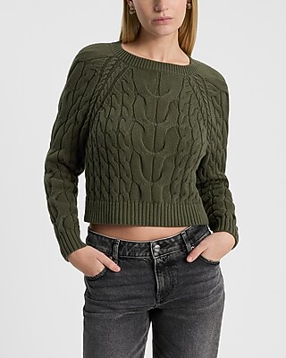Cable Knit Crew Neck Sweater