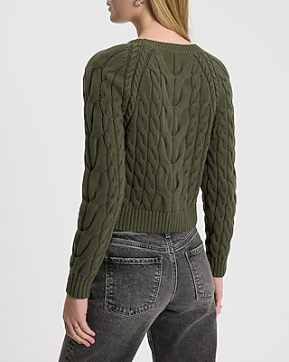 Cable Knit Crew Neck Sweater