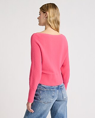 Boat Neck Dolman Sleeve Sweater - image 2