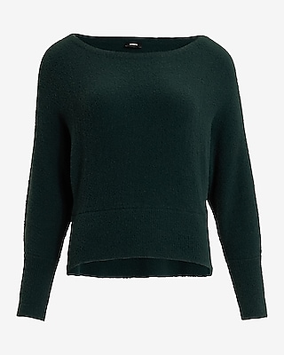 Boat Neck Dolman Sleeve Sweater