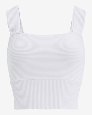 Ribbed Fitted Square Neck Sweater Tank - image 5