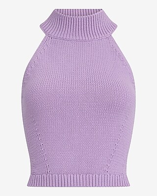 Ribbed Halter Sweater Tank