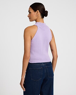 Ribbed Halter Sweater Tank
