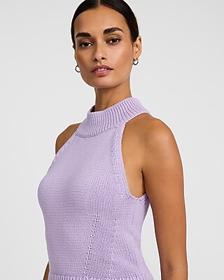 Ribbed Halter Sweater Tank