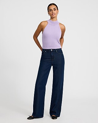 Ribbed Halter Sweater Tank