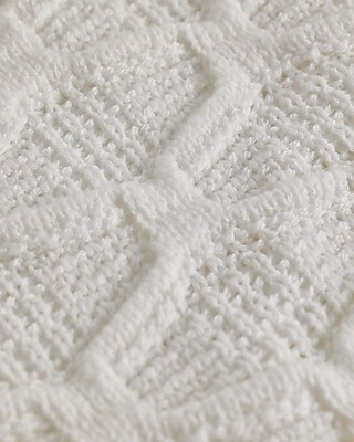 Textured Surplice Cropped Sweater