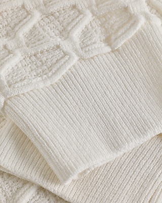 Textured Surplice Cropped Sweater