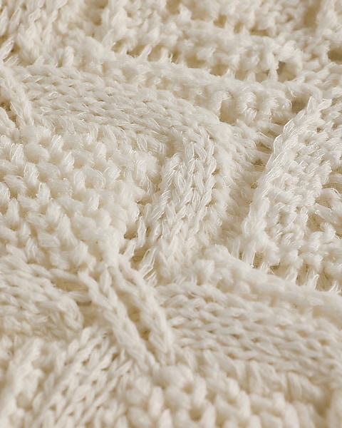 Open Knit Textured Pattern Crew Neck Sweater | Express Open Knit Textured Pattern Crew Neck Sweater | Express