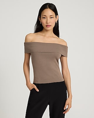 Satin One Shoulder Bell Sleeve Top | Express