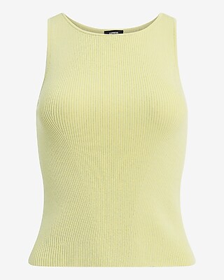 Ribbed High Neck Open Back Sweater Tank - image 5