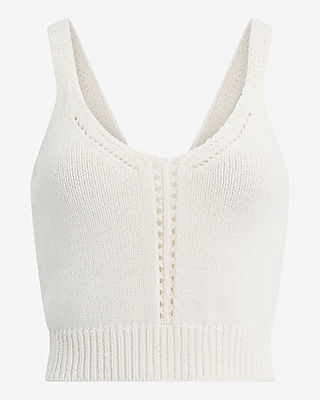 V-Neck Cropped Sweater Cami