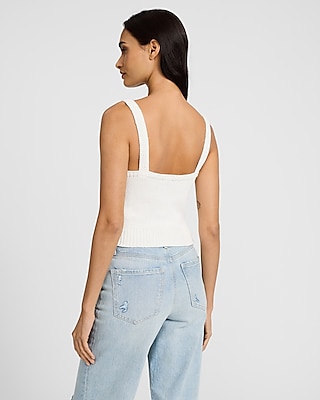 V-Neck Cropped Sweater Cami