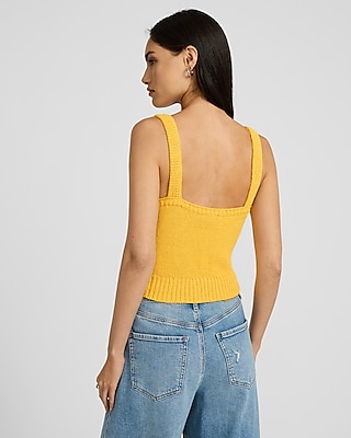 V-Neck Cropped Sweater Cami