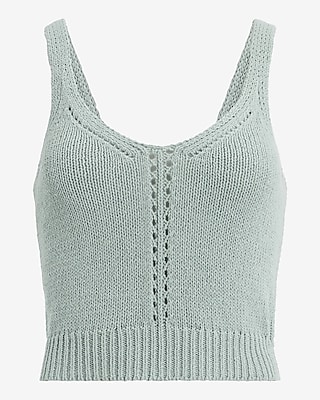V-Neck Cropped Sweater Cami