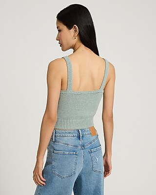 V-Neck Cropped Sweater Cami