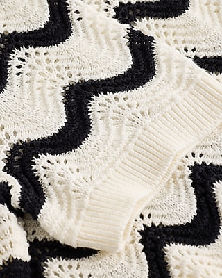 Skimming Crochet Crew Neck Short Sleeve Sweater Tee